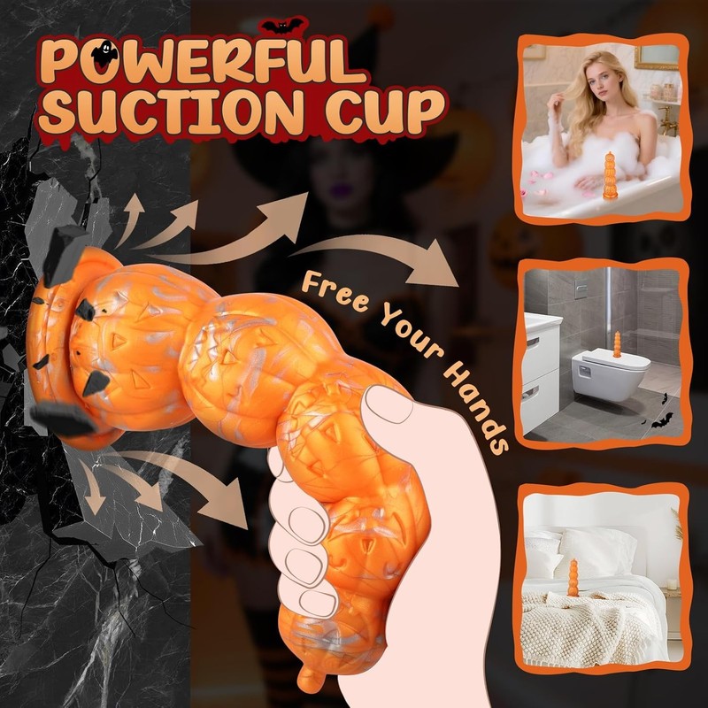 Huge Monster Fantasy Knot Dildo, 9 Inch Soft Silicone Dragon Dildo with Strong S gallery