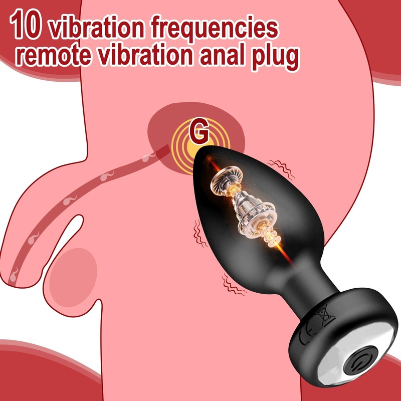 Remote Control Anal Butt Plug Vibrator Prostate Massager Sex Toy Dildo Women Men