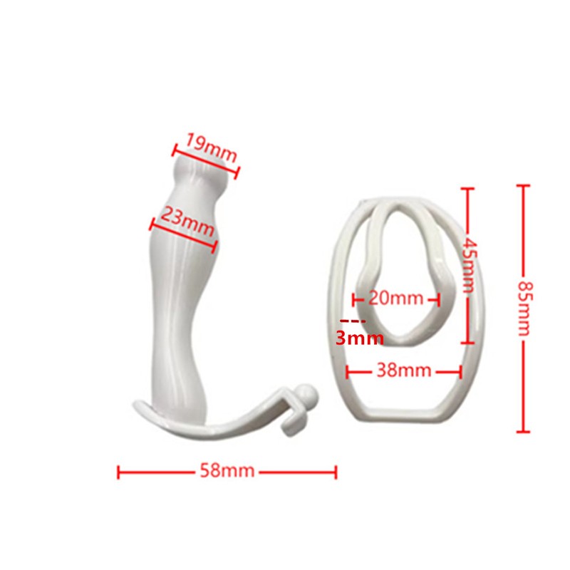 Male Penis Training Device Light Plastic Trainingsclip CockCage For Sissy Bondag gallery