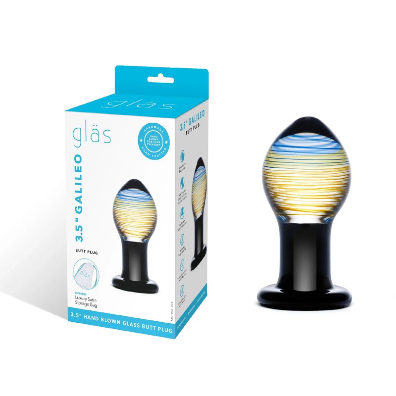 Electric Glas 3.5in Galileo Glass Butt Plug