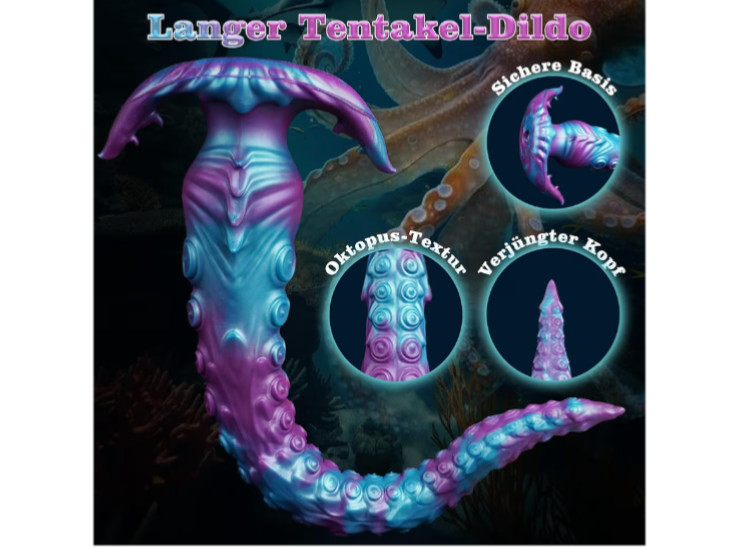 Multicolored octopus tentacle dildo