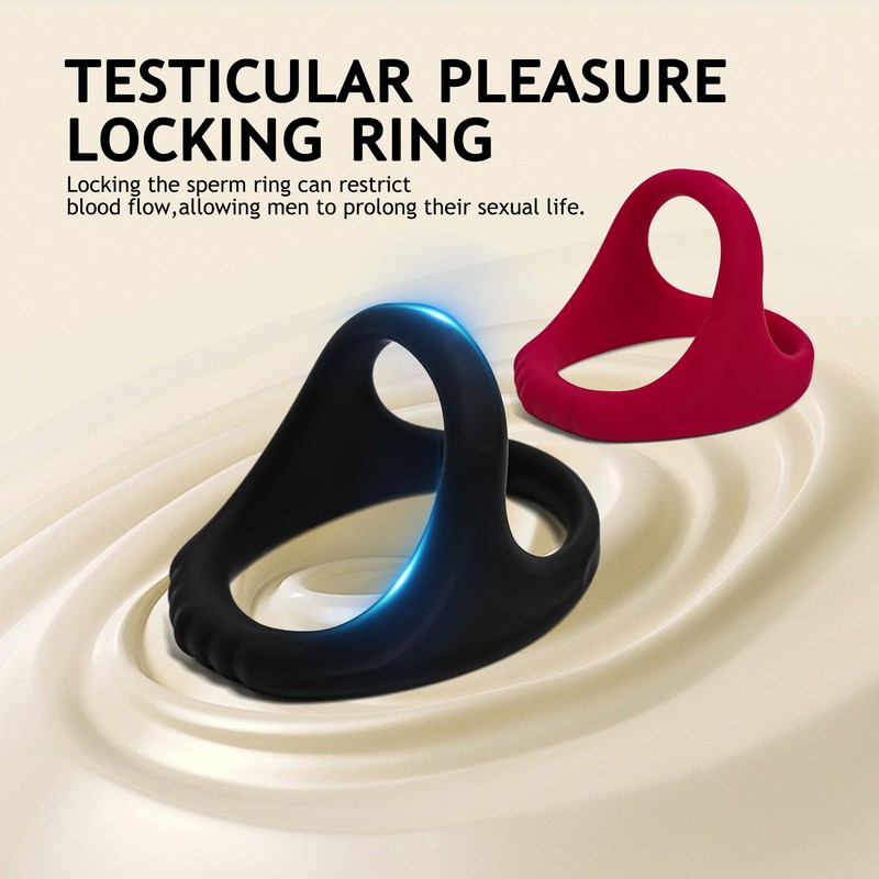 Triangle Cock Ring Silicone Super Stretchy Strong Stay Harder Penis Sex Toys US gallery