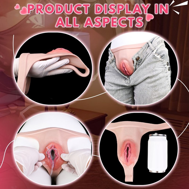 Crossdresser Silicone Fake Vagina Shorts Panty HipShaping Pants For Transgensers gallery