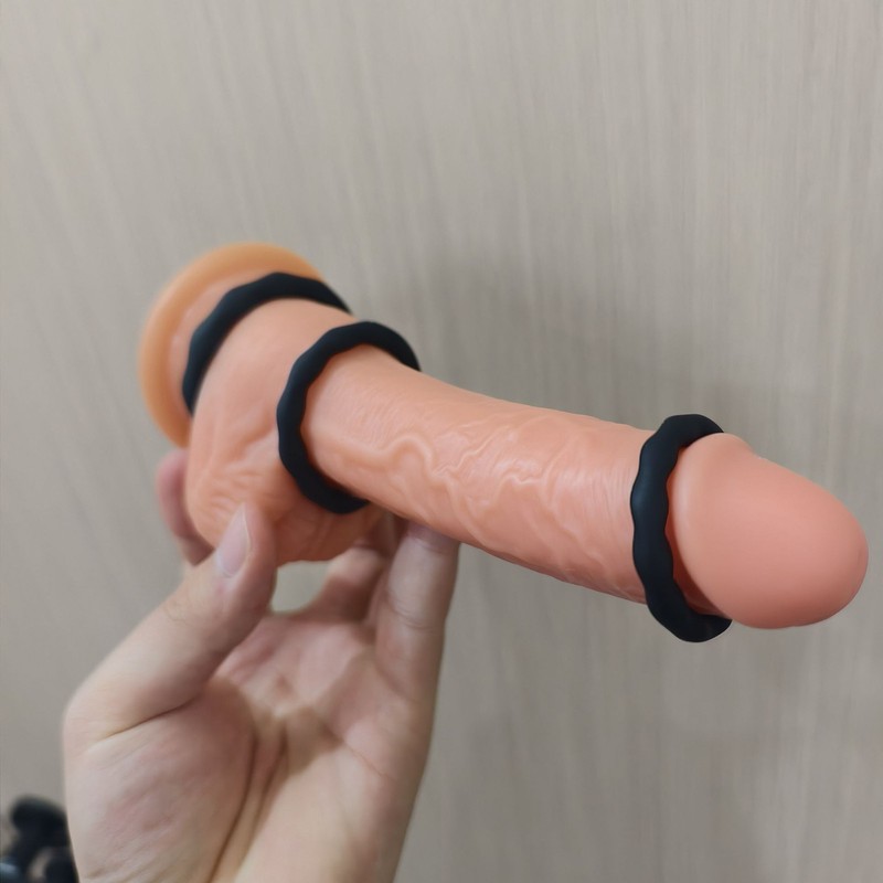 Silicone Male Cock Ring Super Stretchy 3pcs Stay Harder Penis Rings Sex Toys Men gallery