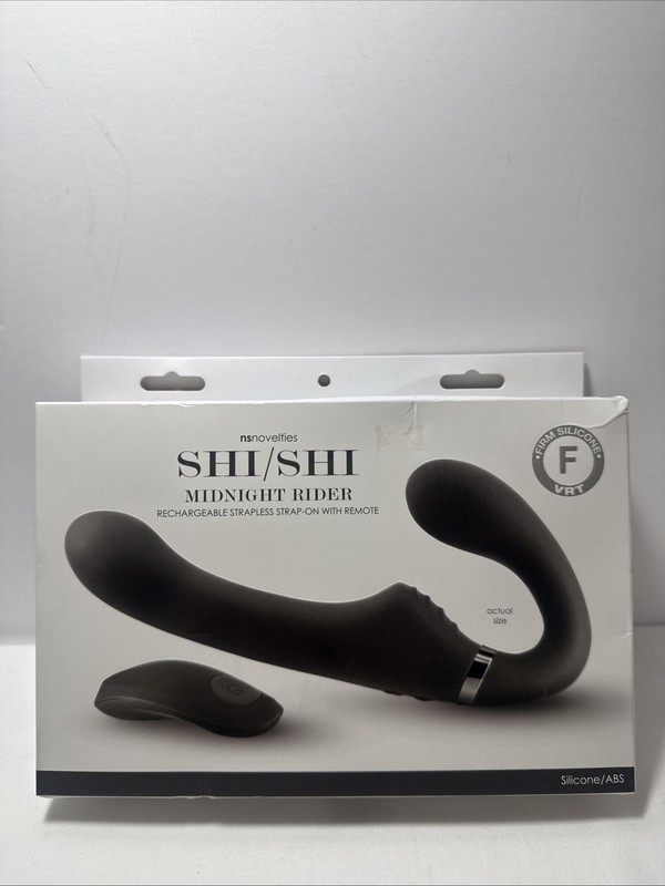 nsnovelties Shi/Shi Midnight Rider Vibrating Strapless StrapOn w/Remote Silicone