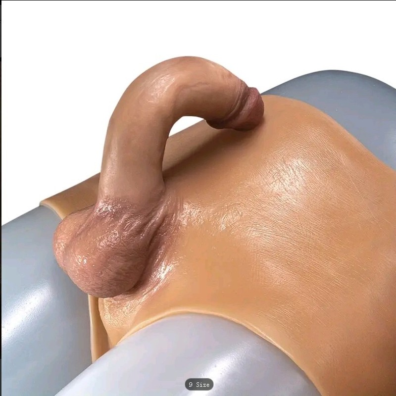 Realistic Penis Sleeve Pants Soft Liquid Silicone Solid Dildo Pants Wearable US