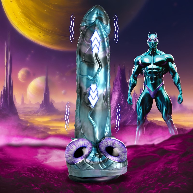 Creature Cocks Astro-Thrust Thrusting & Vibrating Silicone Dildo for Beginners,