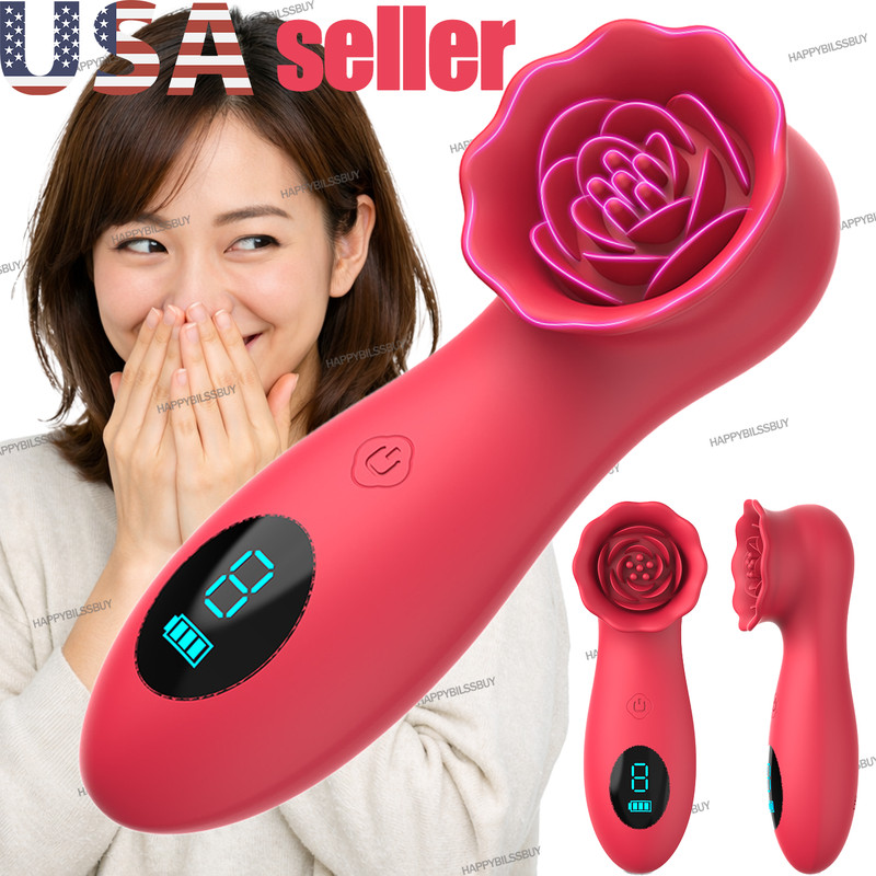 Rose shape vibrating masturbator nipple G-spot stimulation pleasure