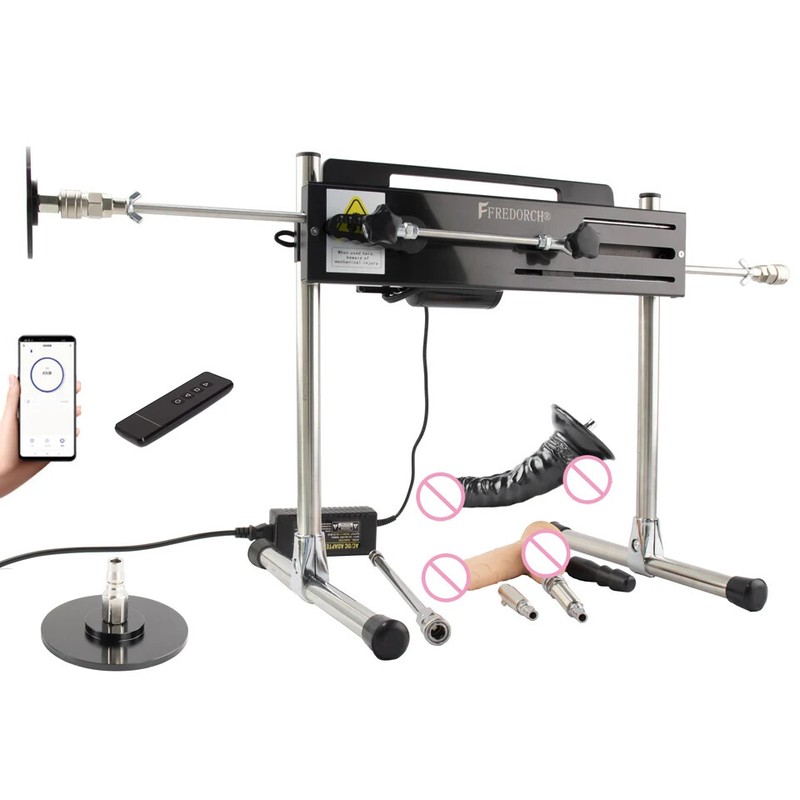 120W Power Mute Love Machine Gun With 2 Rod App Control Sex Machine with Dildo
