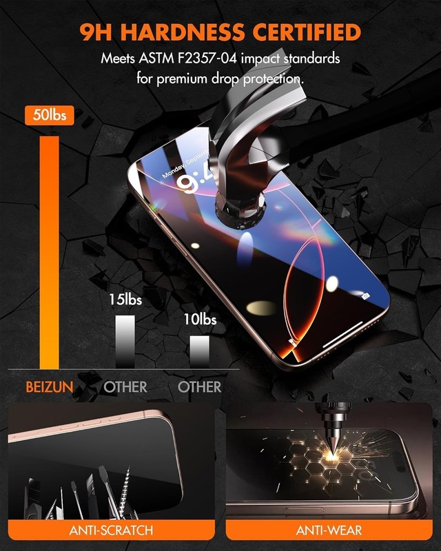 Auto Align Kit Privacy Screen Protector for iPhone 15 Plus 16 Plus Easy Install gallery