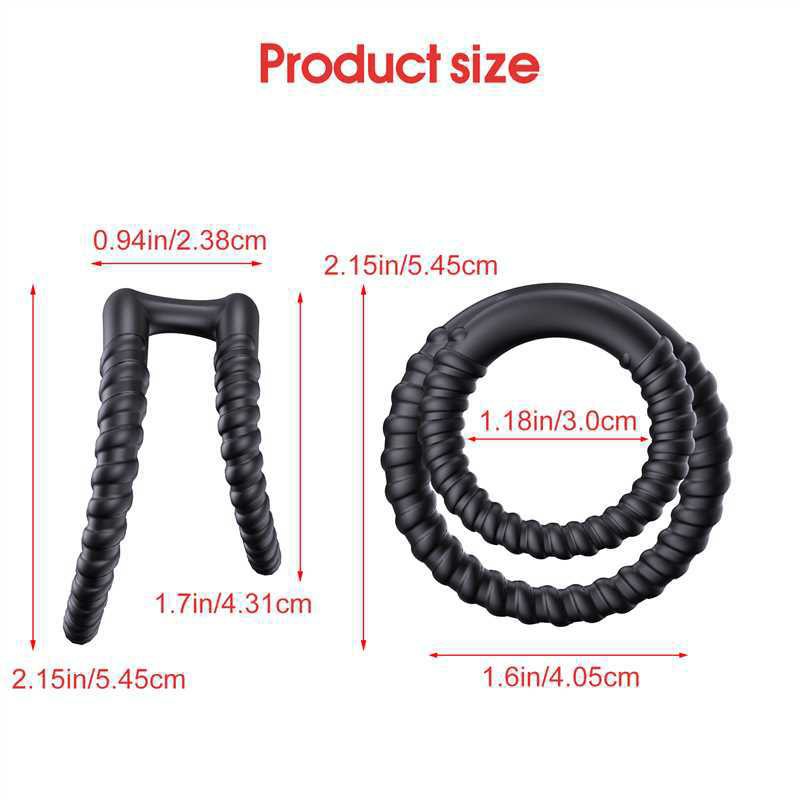 Silicone CBT Ball Stretcher Stretch Scrotum Bondage Dual Cock Ring Male Sex Toy gallery