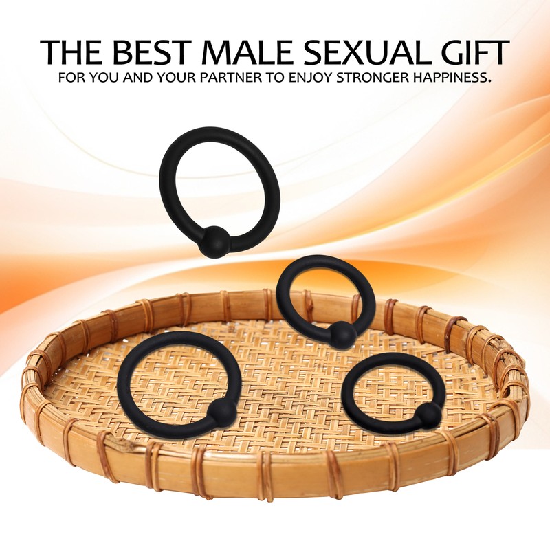 4-Set Silicone Glans Cock Ring Penis Head Orgasm Pressure Point Prolong Sex gallery