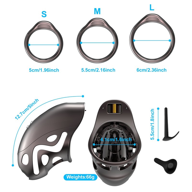 Remote Electric Sensation Male Penis Chastity Cage Lock Device Virginity Device gallery