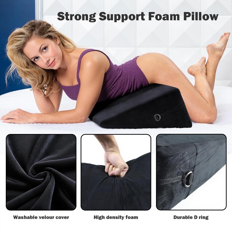 BDSM Sex Toys Set – 24" Sex Pillow with Adjustable Straps, Bondage Position C... gallery
