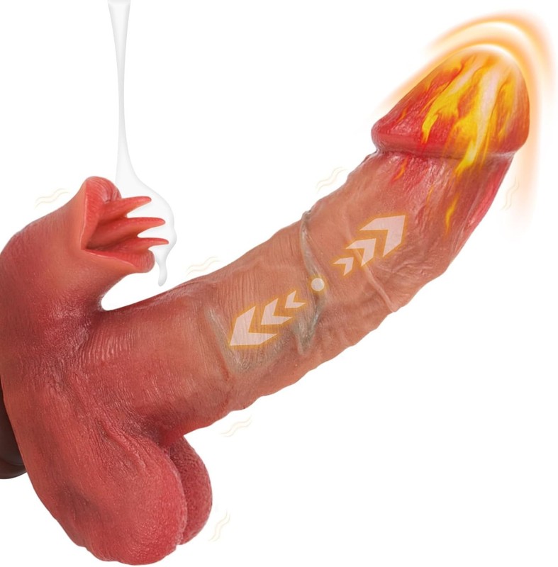 Thrusting Dildo Sex Toys Dildos Realistic Penis Vibrators with 9 Thrusting Modes
