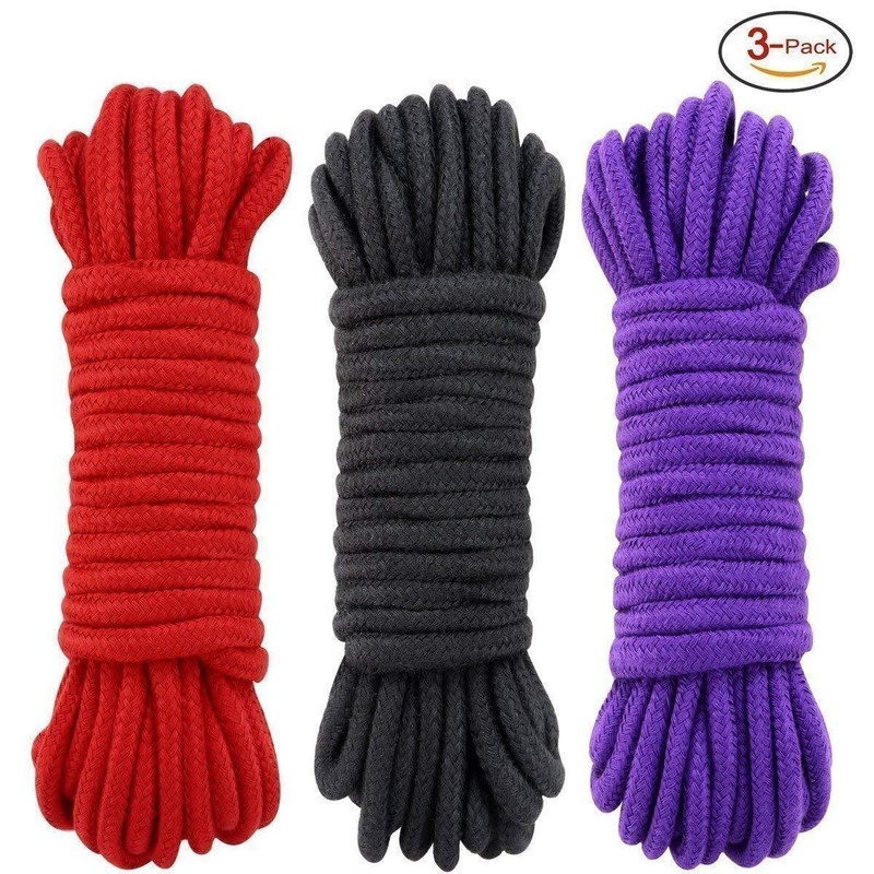 32ft/10m 1/3pcs Soft Cotton Rope Bondage Restraint Japanese BDSM Tie Up Adult