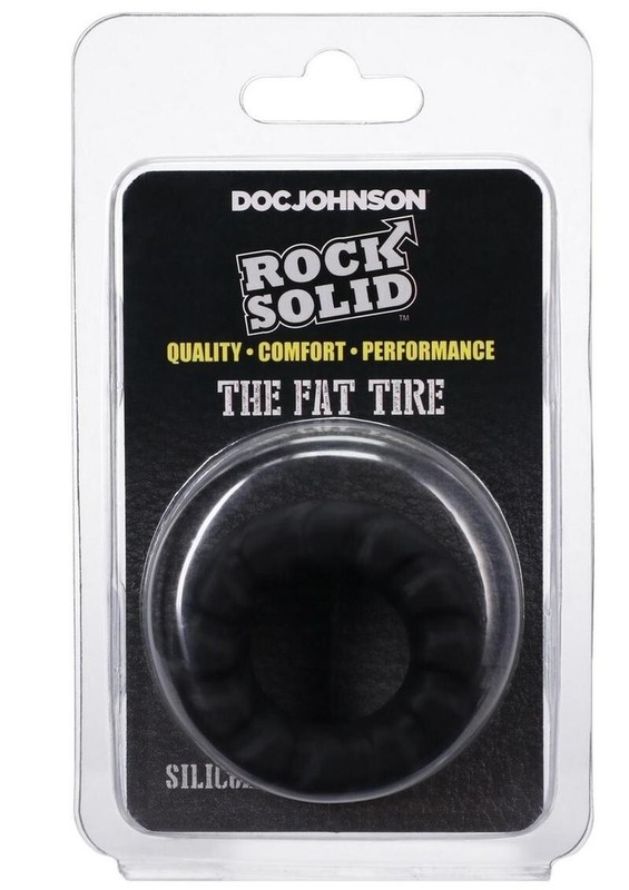 Rock Solid Fat Tire Silicone Cock Ring – Black @ Adult Central SuperStore