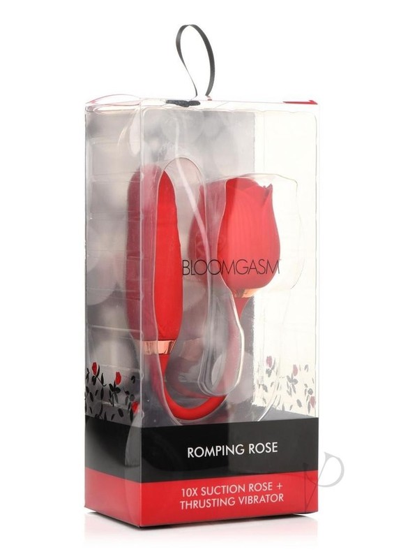Bloomgasm Romping Rose 10X Rechargeable Silicone Suction Rose and Thrusting