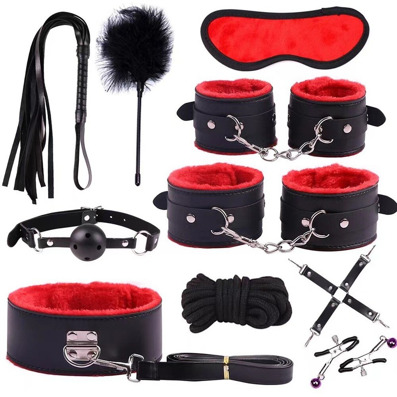 7/10pcs Sex Bondage Restraints BDSM Strap Kit with Sex Toys for Women Men Couple