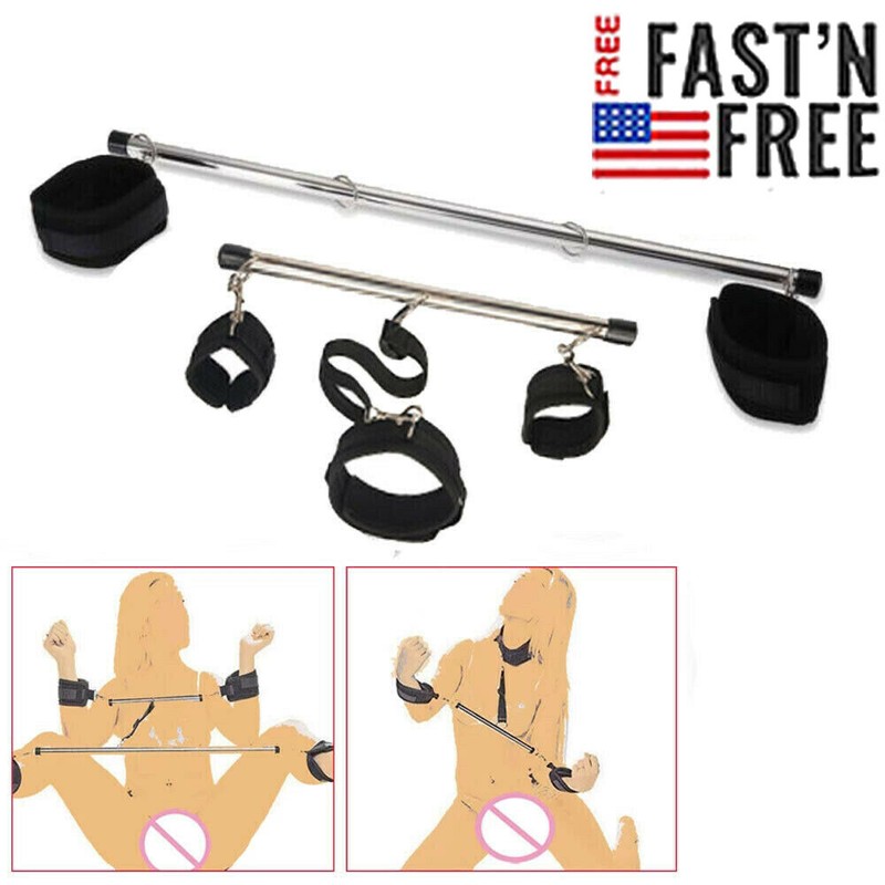 Bondage Slave Open Leg SM Broaden Bar Handcuffs Ankle Restraint Collar Sex Toys