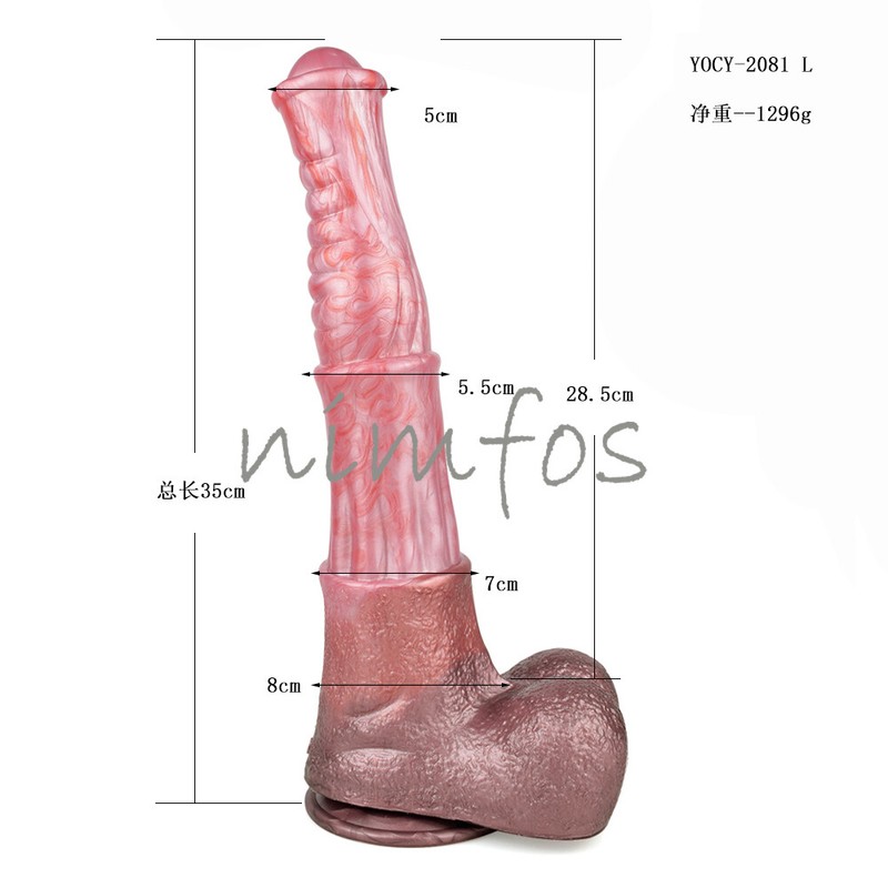 Oversized Dildo With Sucker Large Long Realistic Fantasy Penis Silicone Sex Toys gallery