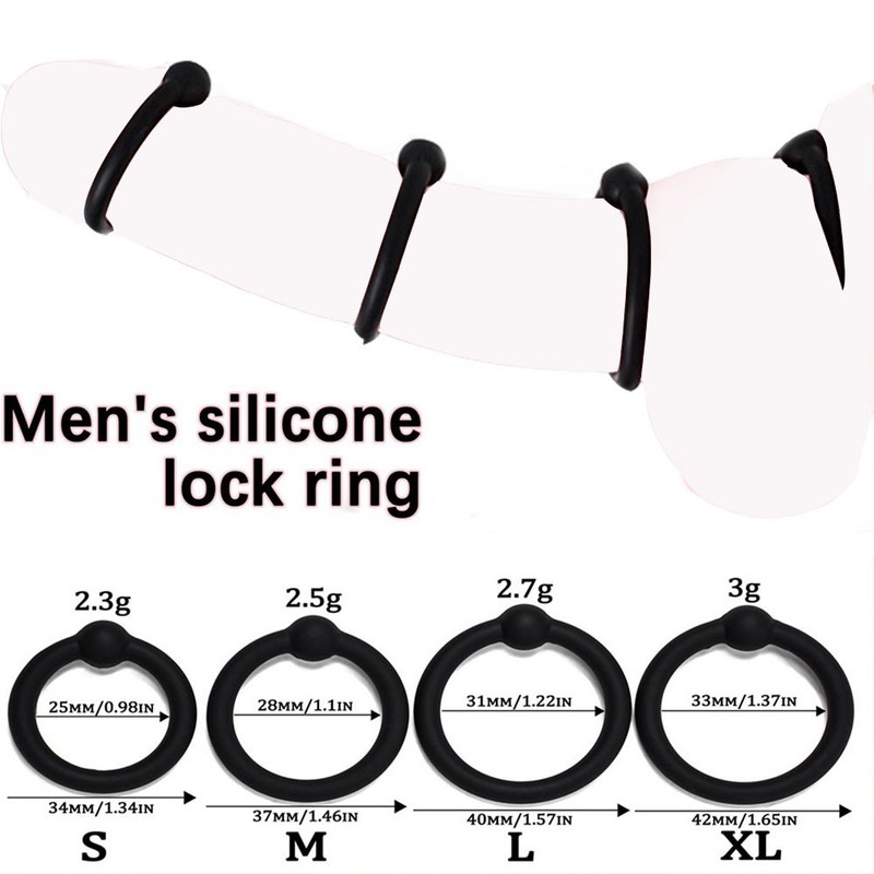4PCS Cock Rings Delay Ball Stretcher Silicone Penis Rings Super Stretchy Sex Toy gallery