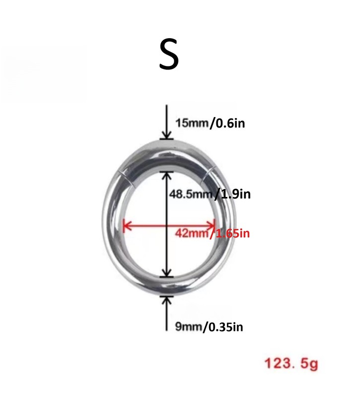 Metal Magnet Penis Ring Ball Scrotum Stretcher Restraint Delay Enhancer Male gallery