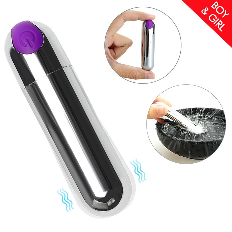 Tapón Anal Vibrador Juguetes Sexuales Para Mujer Parejas Bala De Plata Small USA