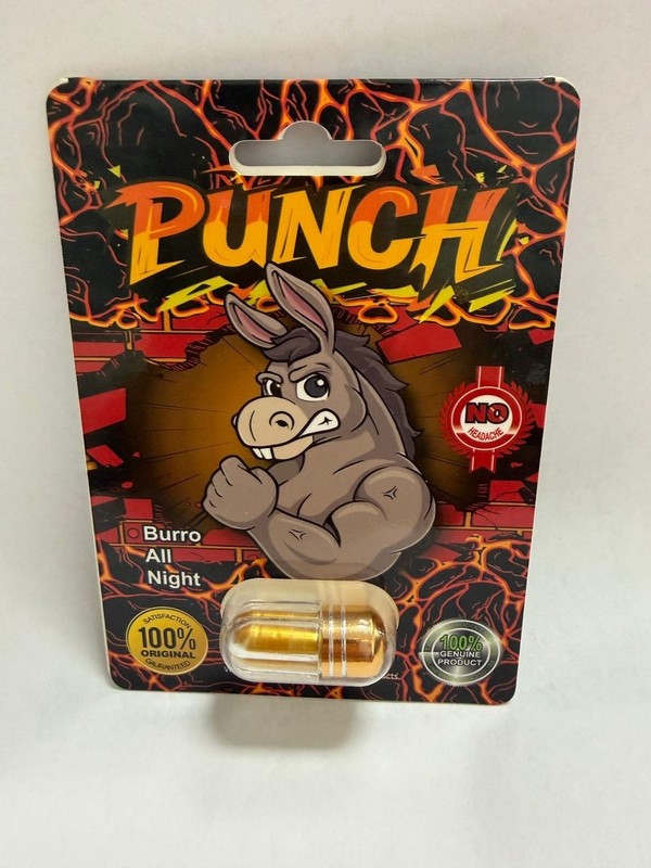 (6) Pills PUNCH Burro All Night! Male supplement natural enhancement STAMINA