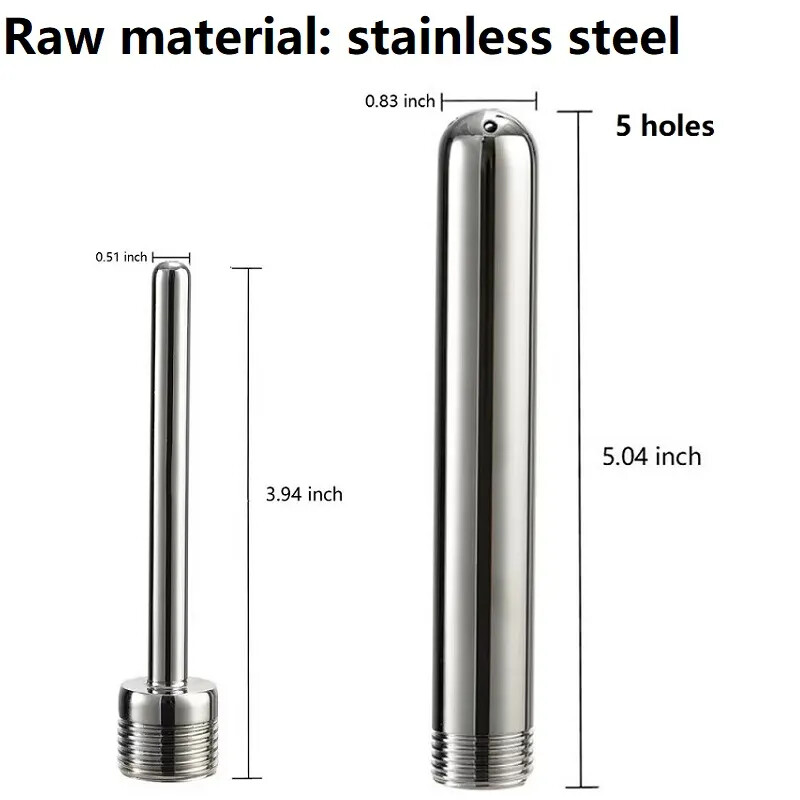 Stainless Steel Douche Enema Syringe Shower Cleaning Set Metal Anal Plug Nozzle gallery