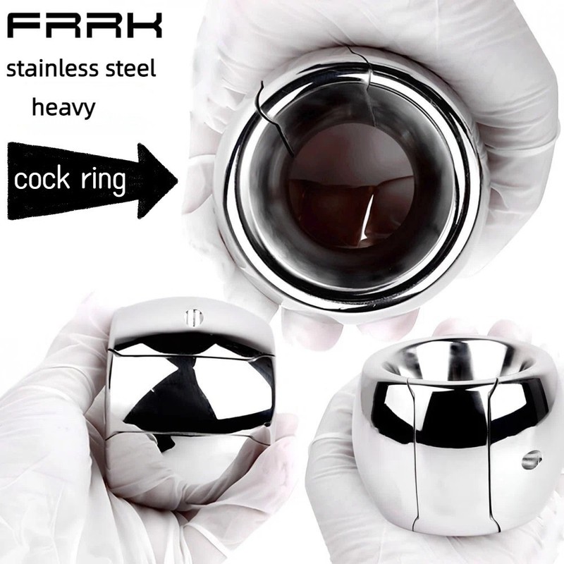 Stainless Steel Scrotum Cock Locking Ring Weight Training for Man Exerciser XL