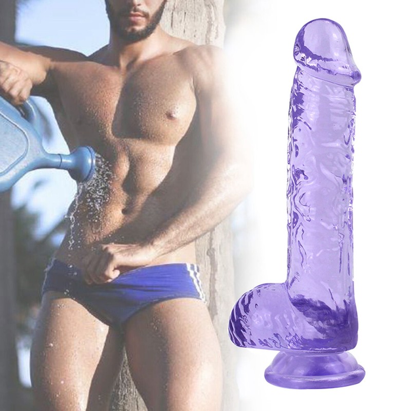 Jelly Dong Dildo Suction Cup Sex Waterproof Realistic Penis Cock Veined 3 Colors gallery