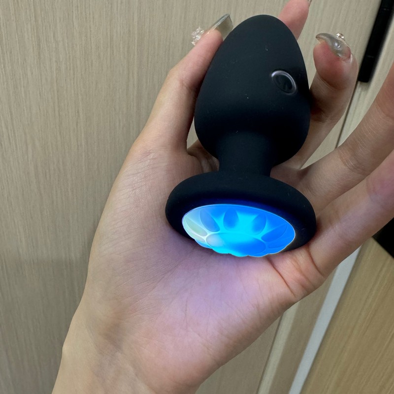 LED Vibrator Anal Butt Plug Light Up Dildo G-Spot Prostate Massager Sex Toys US