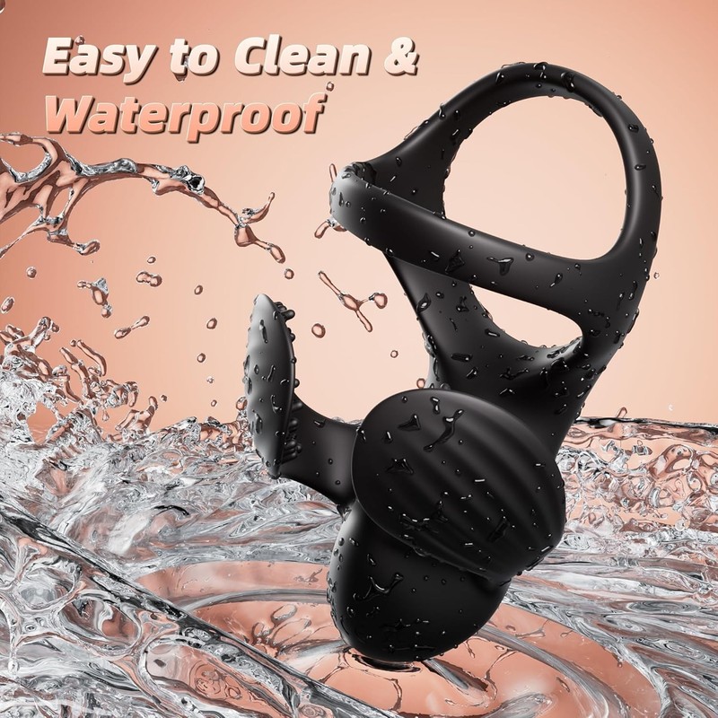 APP Controlled Vibrating Cock Ring for Couples Silicone Penis and Balls Toy gallery