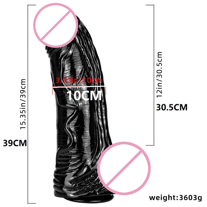 Black /Flesh Huge Dildo Prostate Massage Vaginal Anal Plug Stimulator Sex Toys