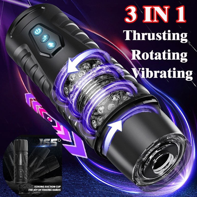 Male Masturbater Automatic Telescopic Cup MEN Oral SEX Toy Masterbator Handsfree gallery
