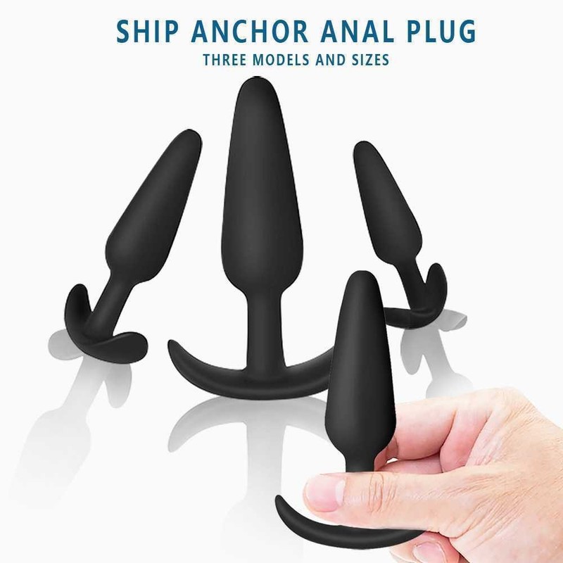 3PCS Silicone Anal Butt Plug Stimulator with Flared Base for Women Men Sex Toys gallery