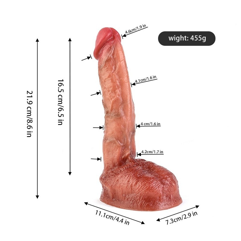 3D Simulated Realistic Liquid Silicone Dildo/Fake Penis for Men&Women