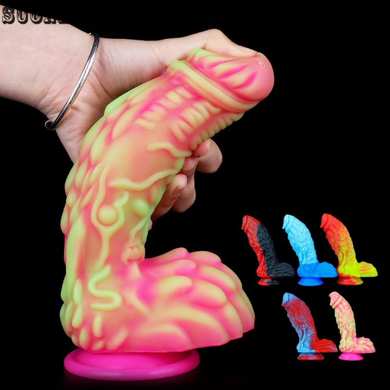 Mixed Color Silicone Dildo Set Thick Monster Big Penis Dildo Suction Cup Dildos