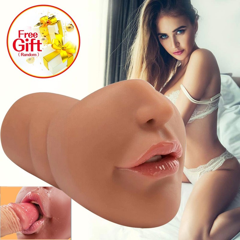Blowjob-Deep Throat-Male-Masturbators-Realistic-Mouth-Pussy-Oral Stroker-Sex Toy