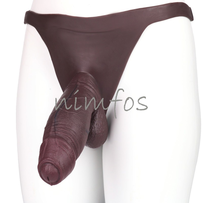 Male Strapon Penis Lifelike Hollow Dildo T-Back Pants For Men Delay Ejaculation