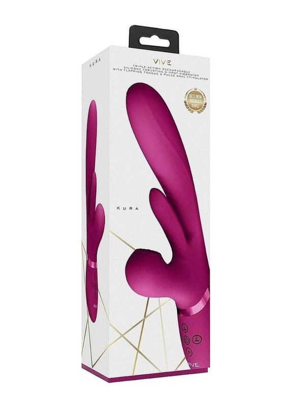 Triple Motor Thrusting G-Spot With Flapper and Air Wave Stimulation Vibrator gallery