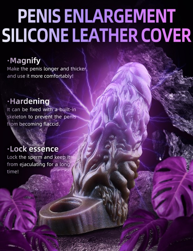 Fantasy Monster Penis Sleeve Soft Silicone Extender💋Cock Sheath Girth Enlarger gallery