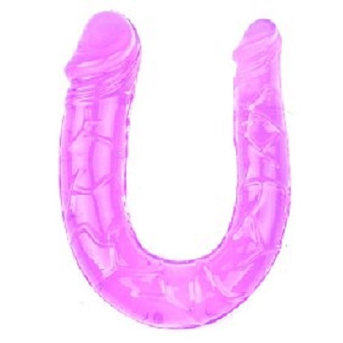 Clear Purple Double Ended Realistic Dildo Double Penetration Dildo Sex Toys