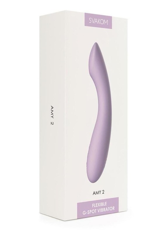 Svakom Amy 2 Rechargeable Silicone Vibrator – Pastel Lilac