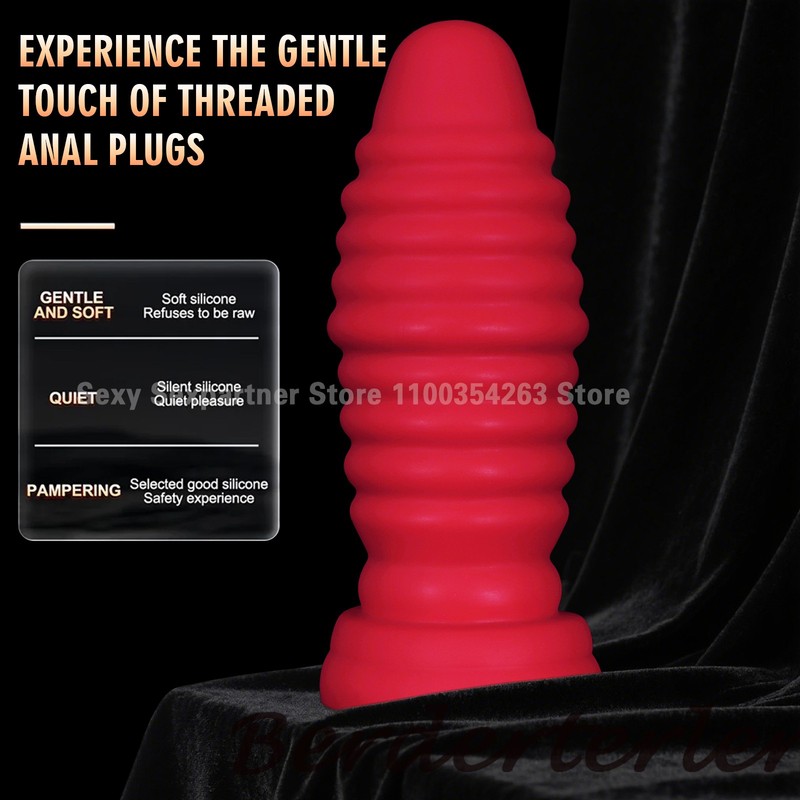 Big Spiral Ass ButtPlug Huge Thread Anal Plug Gode Dildos Anal Dilator Sex Toys gallery