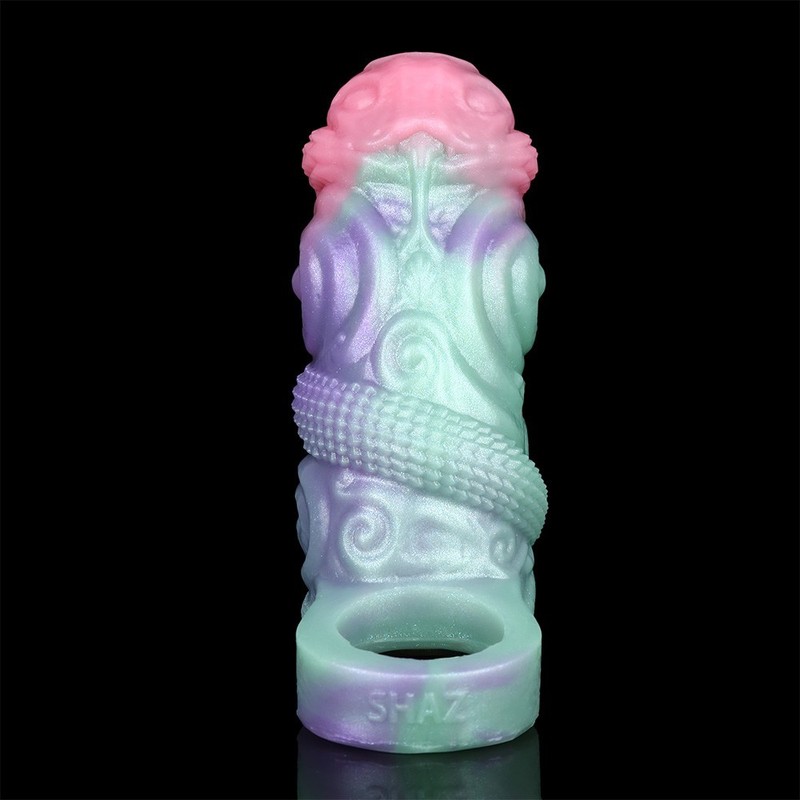 Pastel Gradient Cock Sleeve Soft Textured Reusable Male Enhancement Sheath gallery