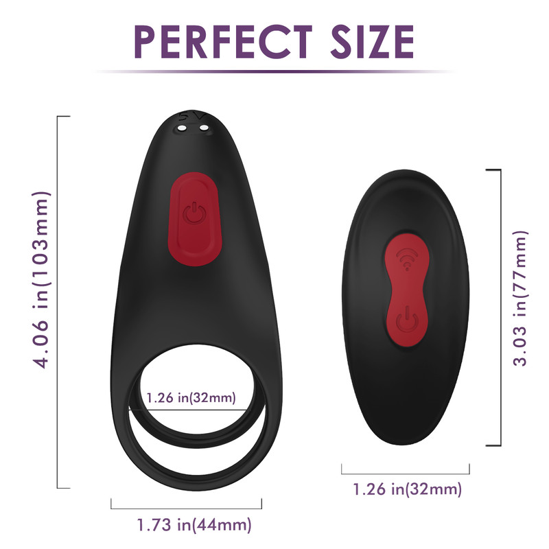 Adult Male Toys Penis Ring Silicone Vibrating Dual Ring Male Adult Toy PMV gallery