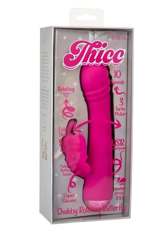 Thicc Chubby Rotating Rechargeable Silicone Butterfly Rabbit Vibrator