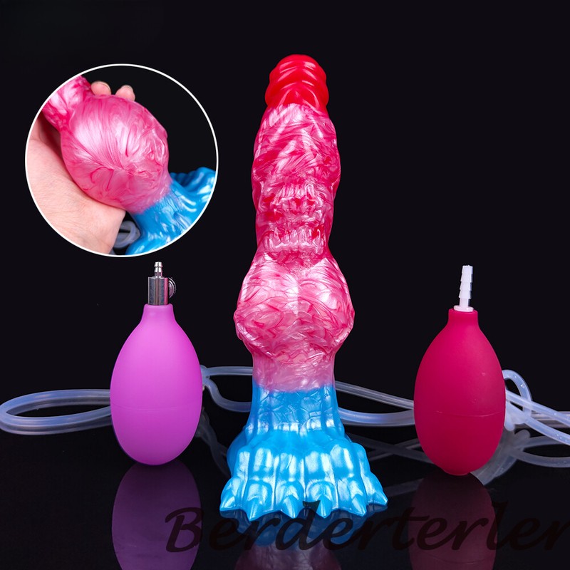 Fantasy Squirting Inflatable Dildo with Suction Cup Dildos Butt Plug Sex Toys